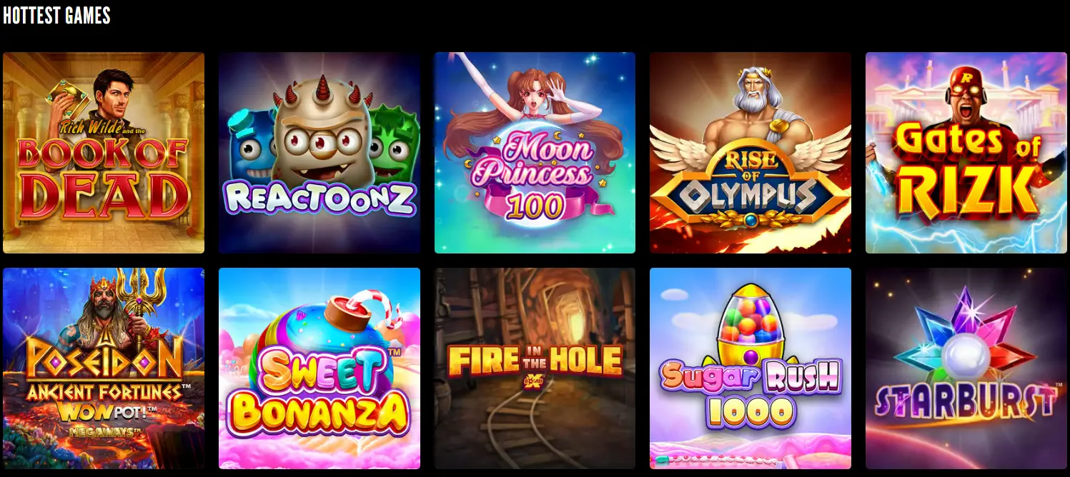 Games avaliable at rizk casino