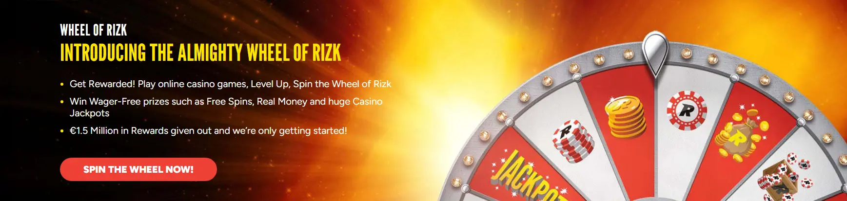 Spin the rizk casino wheel