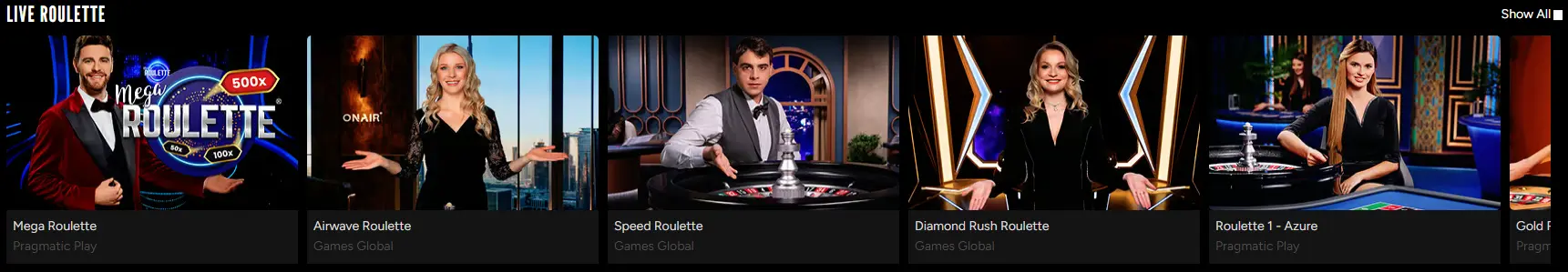 Live Roulette at rizk casino